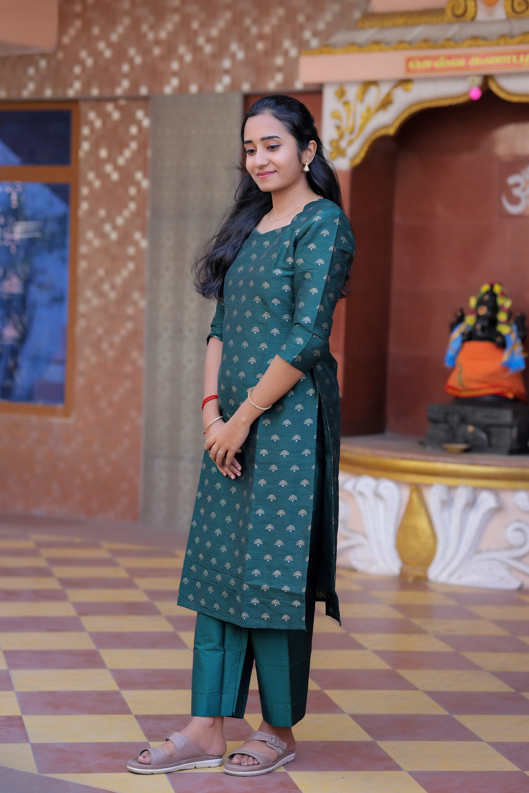 Emerald Zari Muse kurta set  (Top and pant)